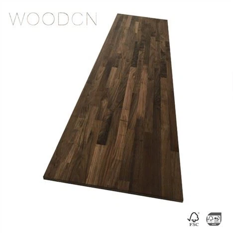 Massive Metzgerblock-Arbeitsplatte aus schwarzem Nussbaum