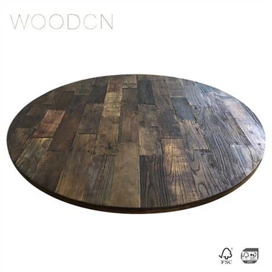 Veneer Recycling alte Elm Holz Esstisch Platte