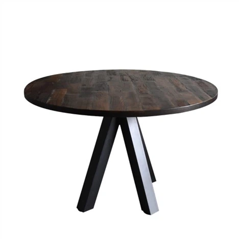 Esstisch aus altem Ulmenholz aus recyceltem Furnier